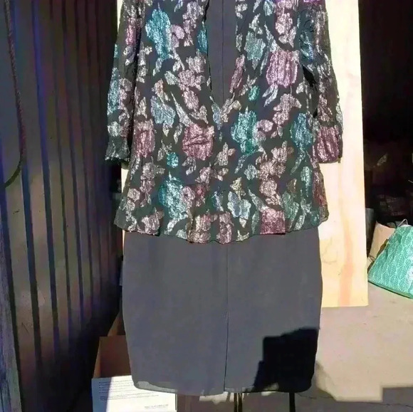 Womens Patra dress size 12 colorful metallic y2k wedding mom of bride - Picture 7 of 9